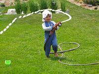 Rebecca with the Hose