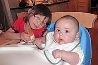 J tries sweet potato for the first time