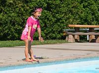 At the pool